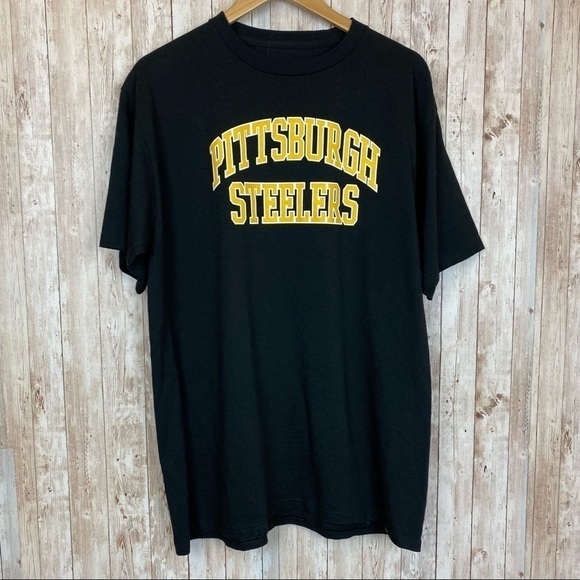 NFL Team Apparel Pittsburg Steelers Short Sleeve Shirt Size Large - Picture 1 of 6